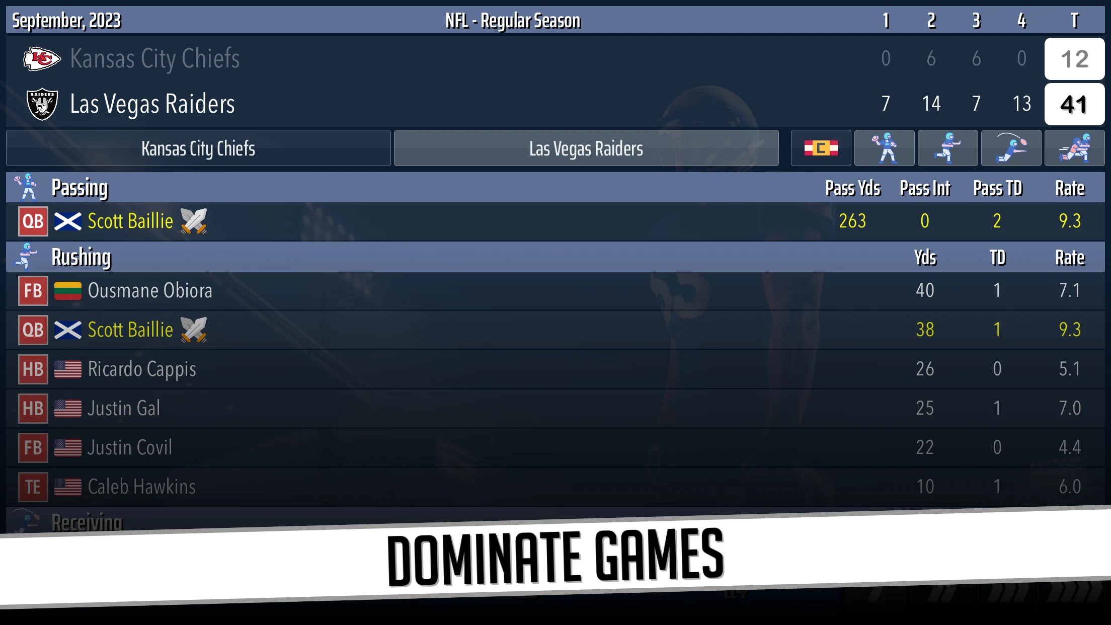 Football Superstar 2: USA Ed. screenshot